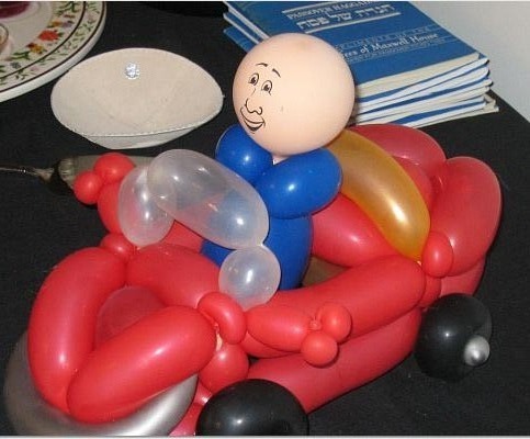 A balloon car Smarty Pants made for me