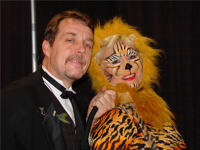 Tuxeoed Magician And Tiger Face Paint